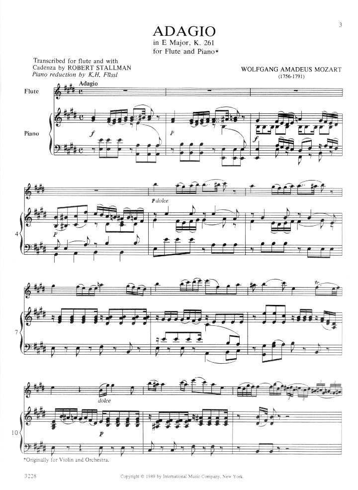 Mozart, WA :: Adagio in E Major, K. 498