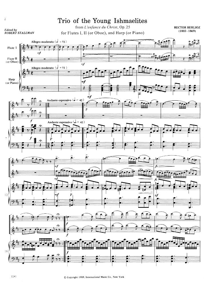Berlioz, H :: Trio of the Young Ishmaelites from L'enfance du Christ op. 25