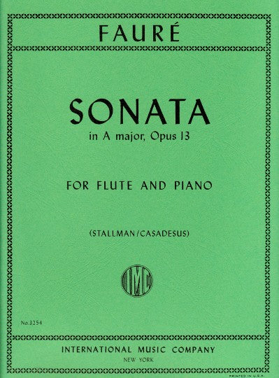 Faure, G :: Sonata in A major, op. 13
