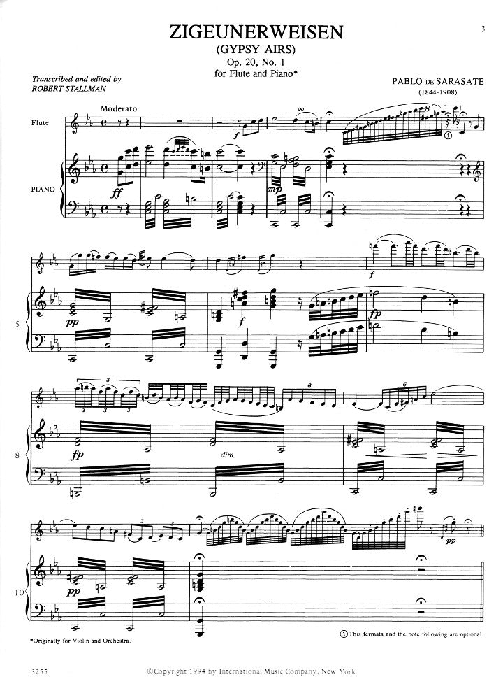 Sarasate, P :: Zigeunerweisen [Gypsy Airs] op. 2, No. 1