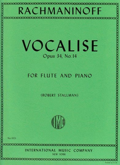 Rachmaninoff, S :: Vocalise op. 34, No. 14