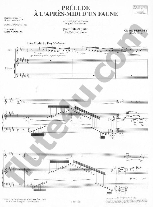 Debussy, C :: Prelude a l'Apres-Midi d'un Faune [Prelude to the Afternoon of a Faun]