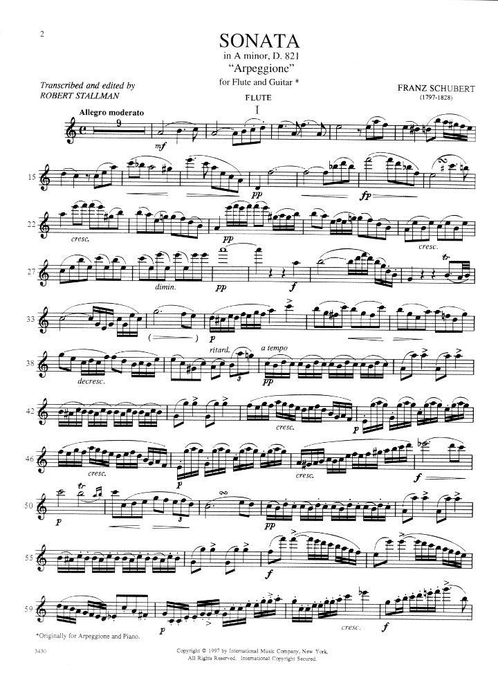 Schubert, F :: Sonata in A minor, D. 821 'Arpeggione'