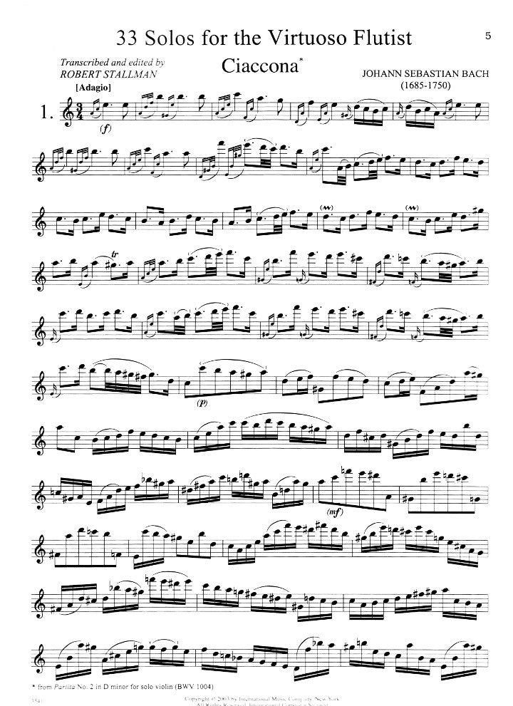 Bach, JS :: 33 Solos for the Virtuoso Flutist
