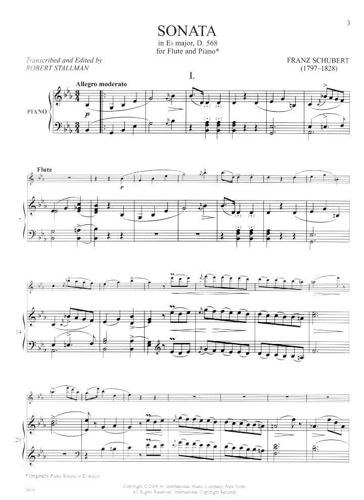 Schubert, F :: Sonata in E flat major, D. 568