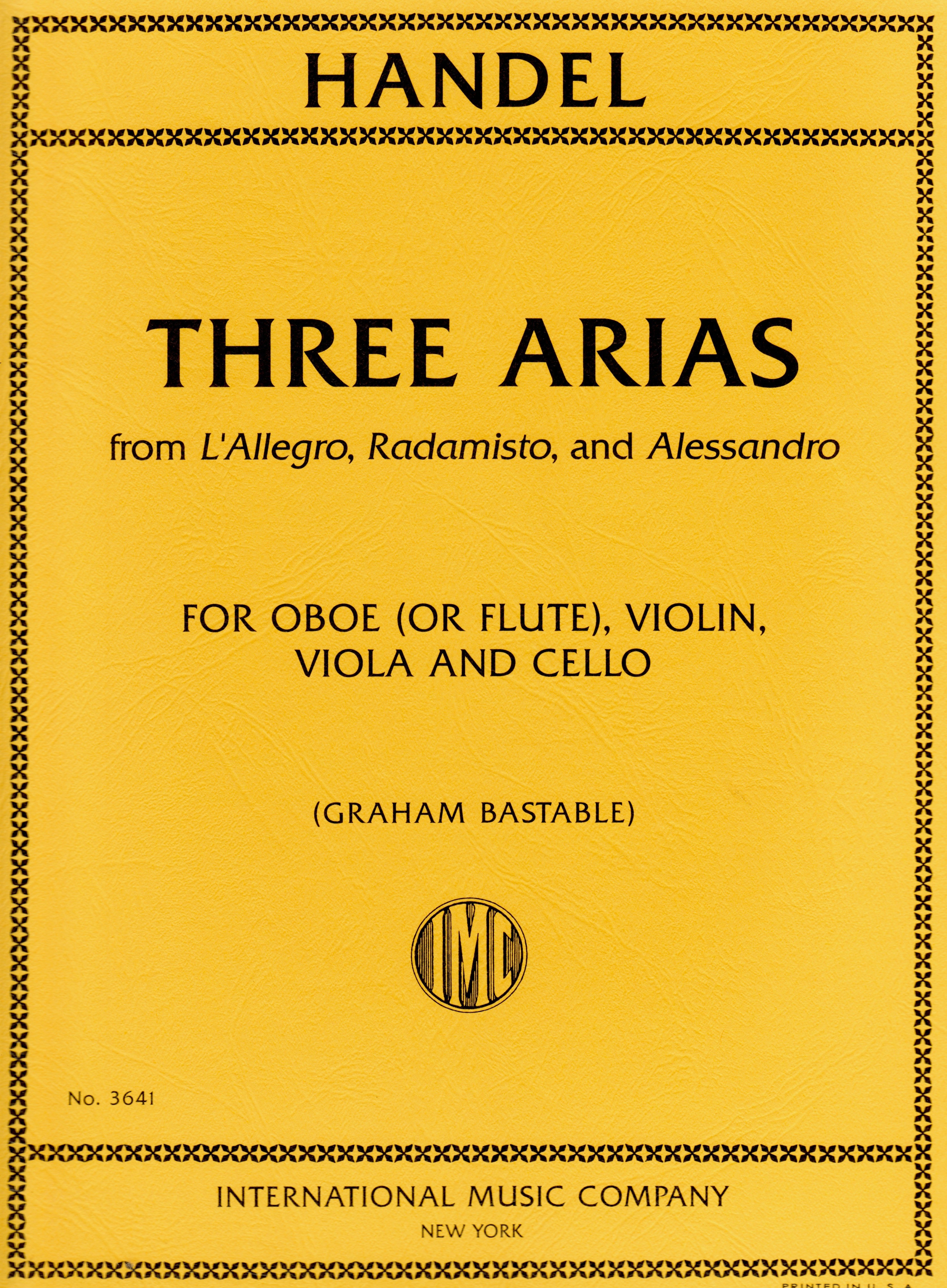 Handel, GF :: Three Arias