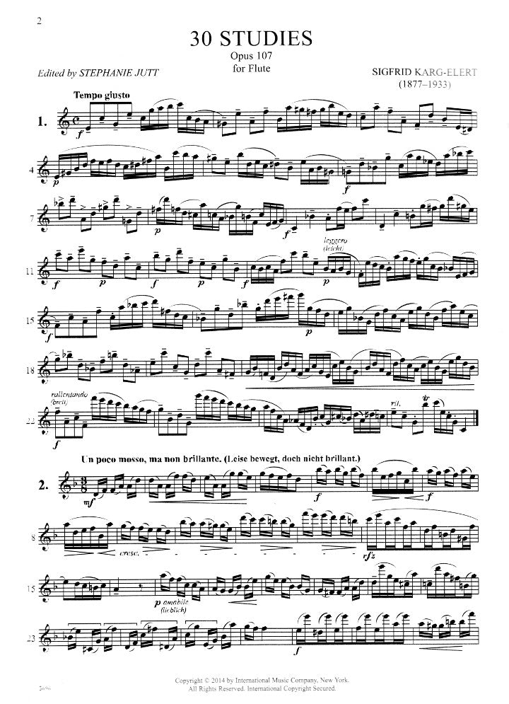 Karg-Elert, S :: 30 Studies Opus 107