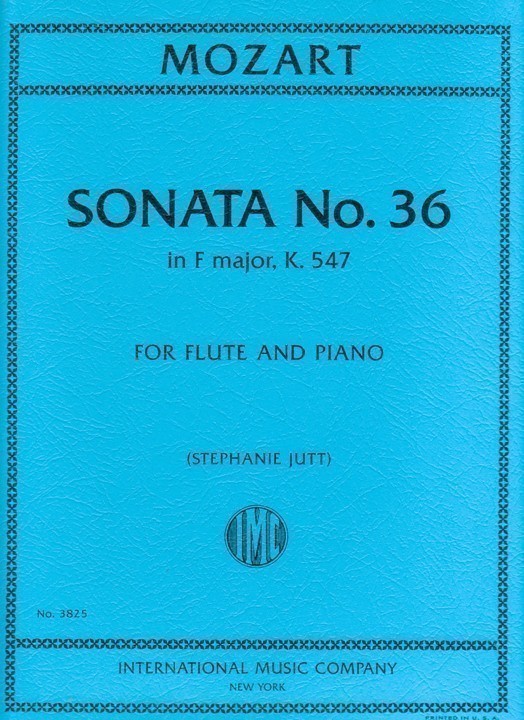 Mozart, WA :: Sonata No. 36 in F major, K. 547