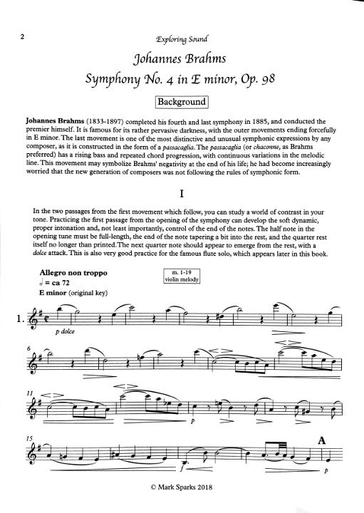 Sparks, M :: Exploring Sound: Tone Development Through Orchestral Repertoire, Volume 1 - Johannes Brahms' Symphony No. 4