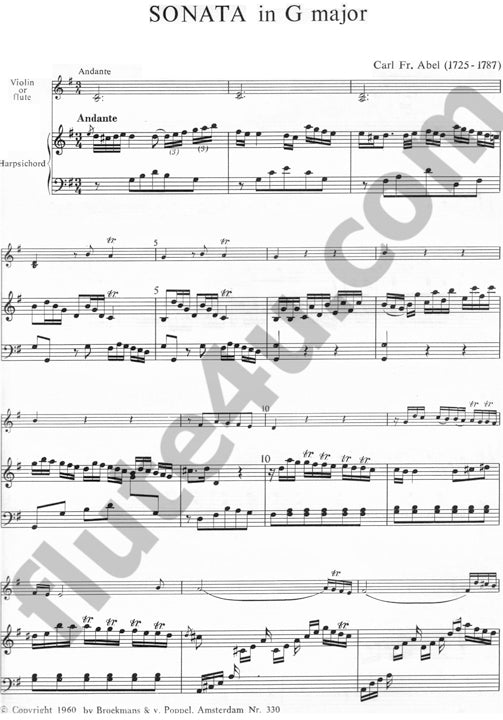 Abel, C :: Sonata in G Major