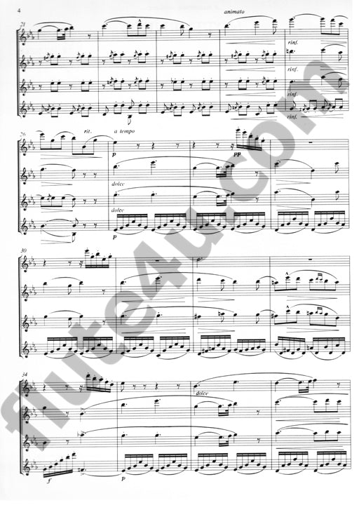 de Michelis, V :: Notturnino for four Flutes op. 37