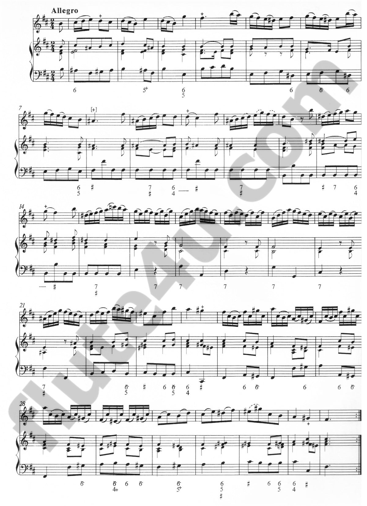 Blavet, M :: Troisieme Livre de Sonates pour la Flute traversiere avec la Basse I [Third Book of Sonatas for the Transverse Flute with Bass I]