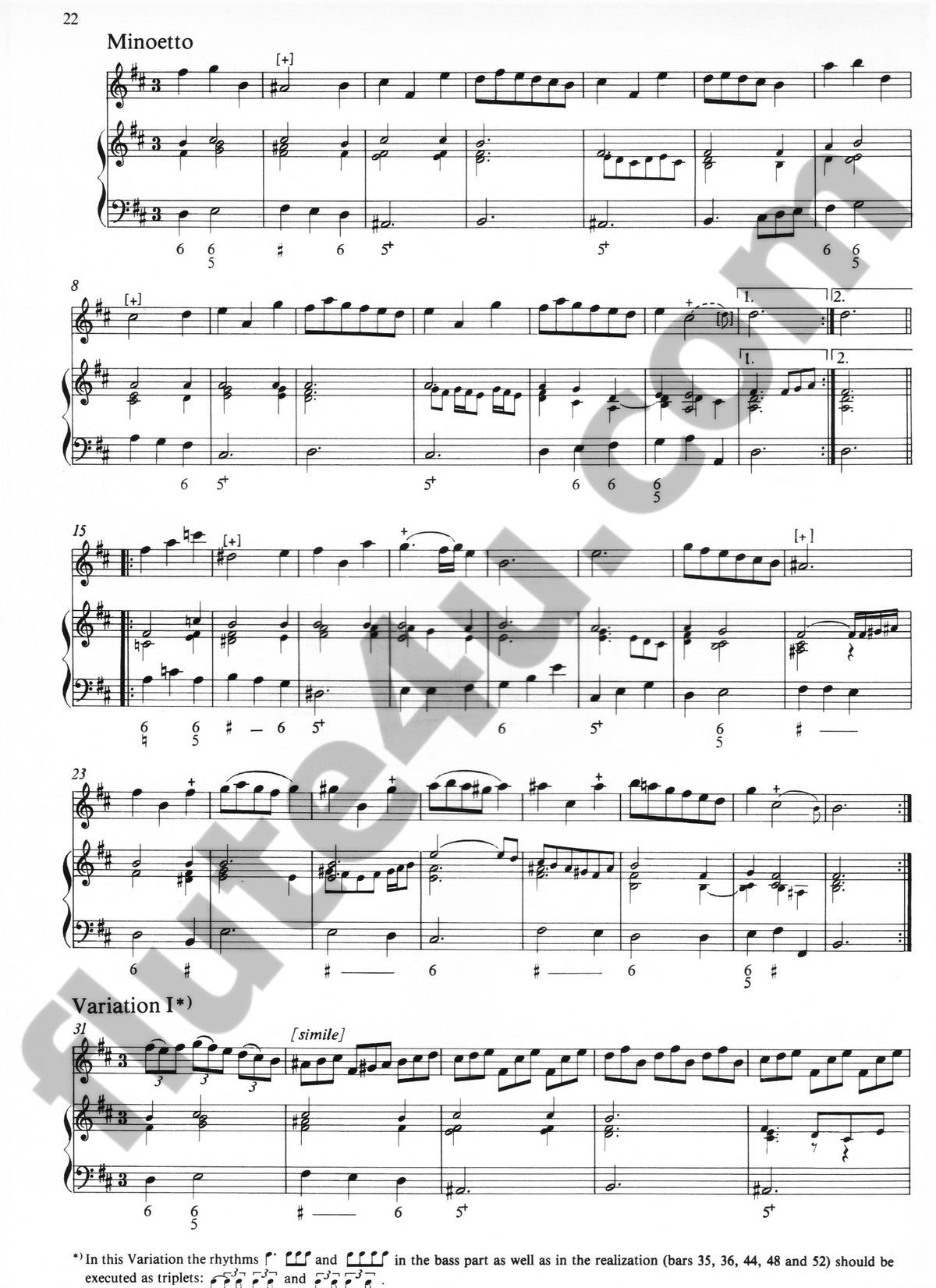 Blavet, M :: Troisieme Livre de Sonates pour la Flute traversiere avec la Basse I [Third Book of Sonatas for the Transverse Flute with Bass I]