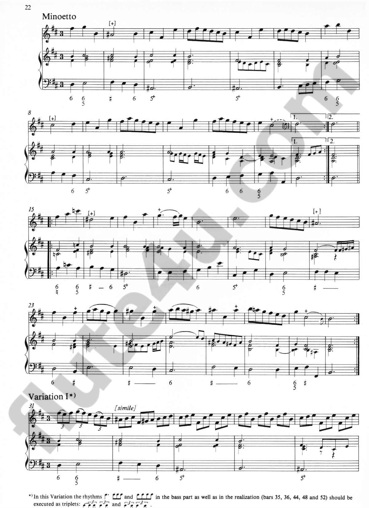 Blavet, M :: Troisieme Livre de Sonates pour la Flute traversiere avec la Basse I [Third Book of Sonatas for the Transverse Flute with Bass I]