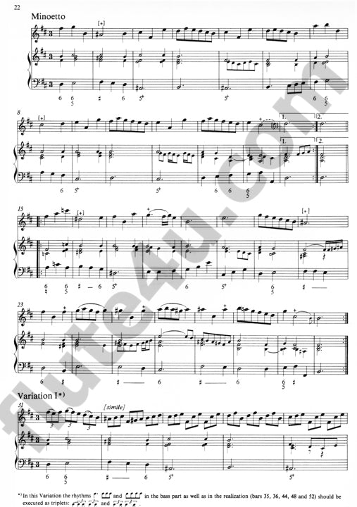 Blavet, M :: Troisieme Livre de Sonates pour la Flute traversiere avec la Basse I [Third Book of Sonatas for the Transverse Flute with Bass I]