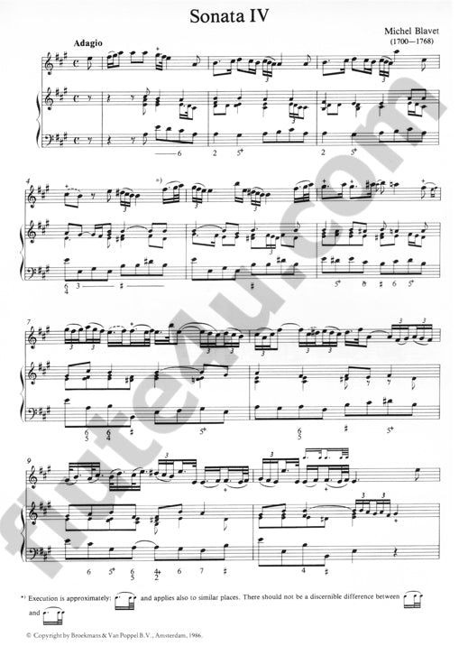 Blavet, M :: Troisieme Livre de Sonates pour la Flute traversiere avec la Basse II [Third Book of Sonatas for the Transverse Flute with Bass II]