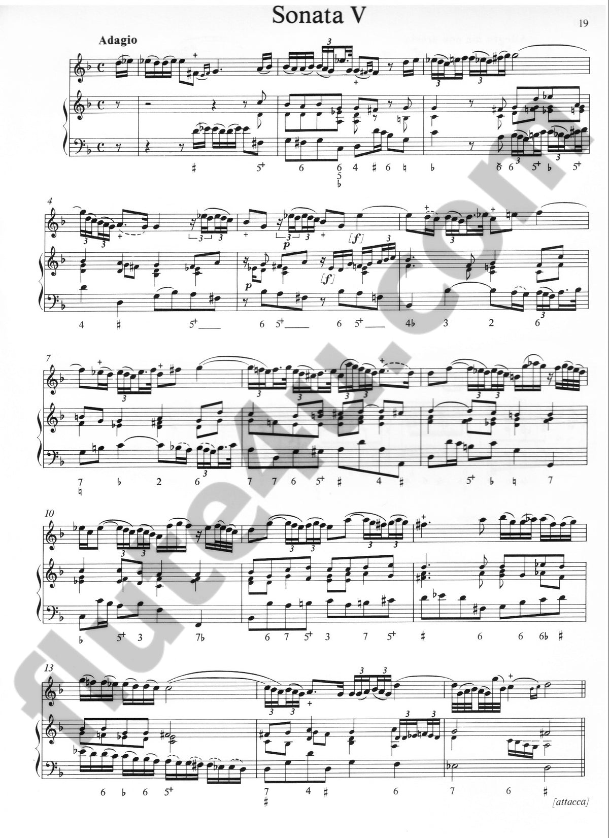 Blavet, M :: Troisieme Livre de Sonates pour la Flute traversiere avec la Basse II [Third Book of Sonatas for the Transverse Flute with Bass II]
