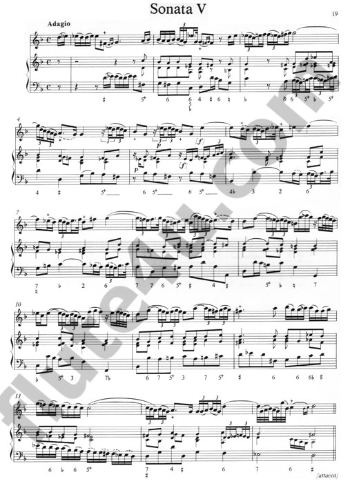 Blavet, M :: Troisieme Livre de Sonates pour la Flute traversiere avec la Basse II [Third Book of Sonatas for the Transverse Flute with Bass II]