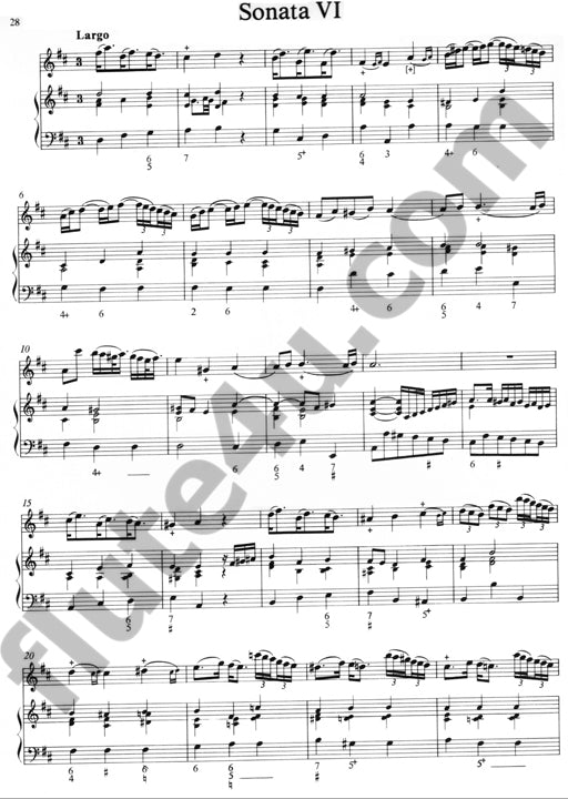 Blavet, M :: Troisieme Livre de Sonates pour la Flute traversiere avec la Basse II [Third Book of Sonatas for the Transverse Flute with Bass II]