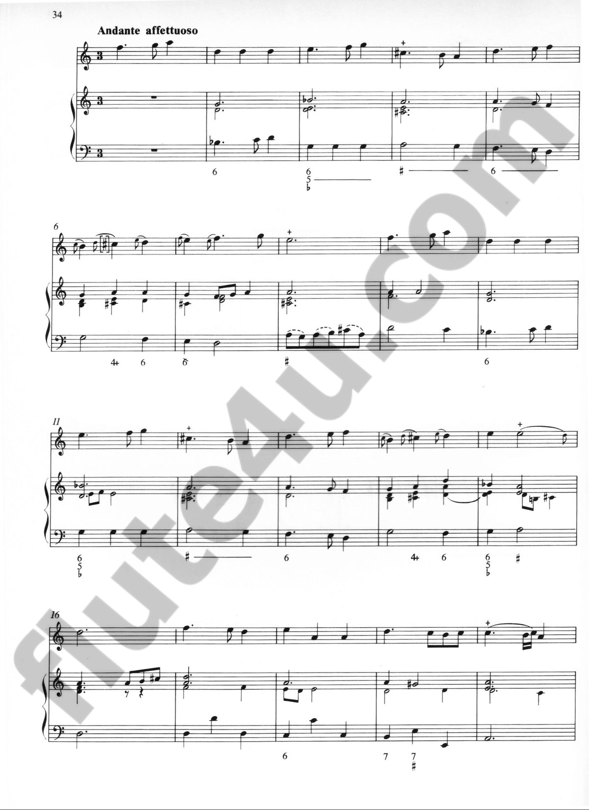 Blavet, M :: Troisieme Livre de Sonates pour la Flute traversiere avec la Basse II [Third Book of Sonatas for the Transverse Flute with Bass II]