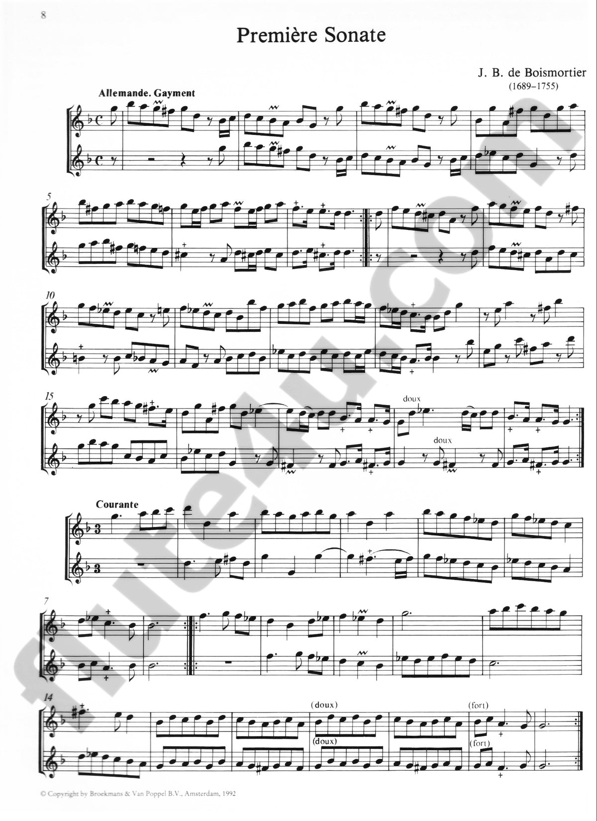 Boismortier, JB :: Petite Sonates op. 13