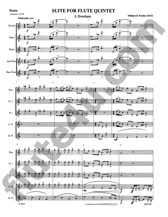 Pardus, WD :: Suite for Flute Quintet