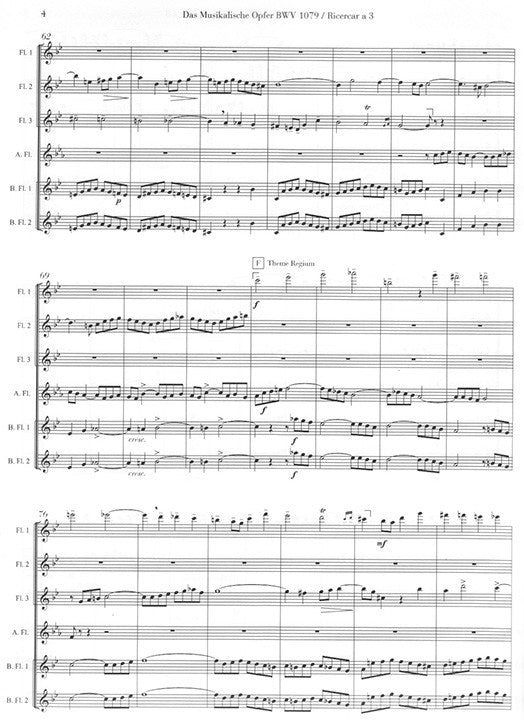 Bach, JS :: 3 & 6 Voices Ricercar from Das Musiklische Opfer [3 & 6 Voices Ricercar from The Musical Offering]