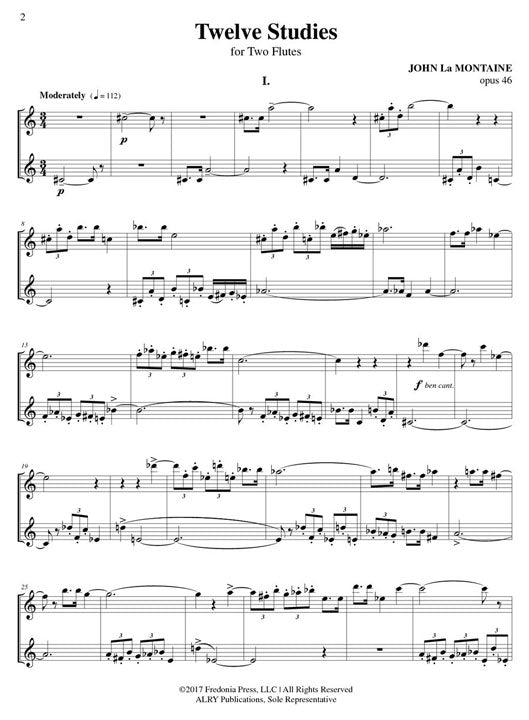 La Montaine, J :: Twelve Studies for Two Flutes op. 46
