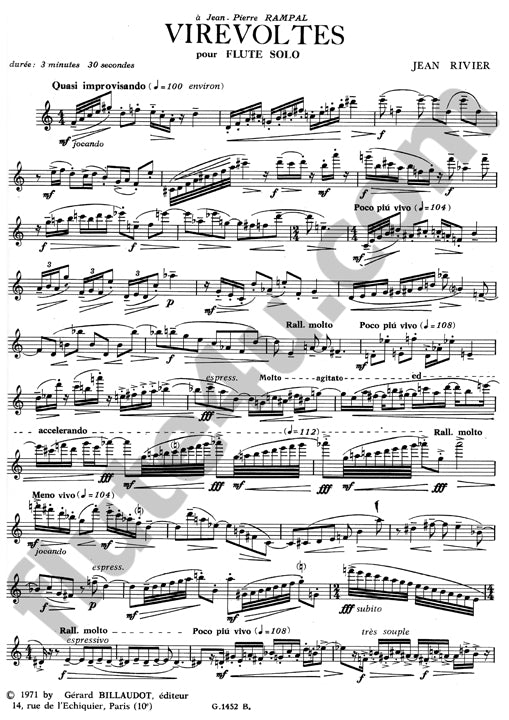 Rivier, J :: Virevoltes
