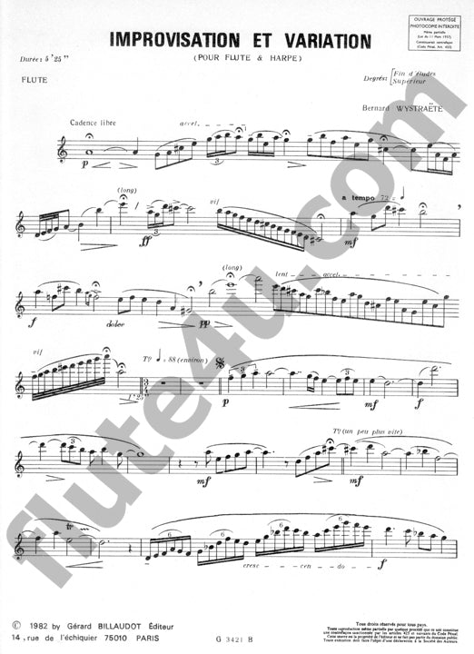 Wystraete, B :: Improvisation et Variationen