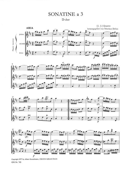 Quantz, JJ :: Trio in D-dur [Trio in D Major]
