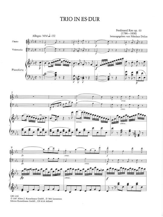 Ries, F :: Trios Es-dur [Trio in Eb Major] op. 63