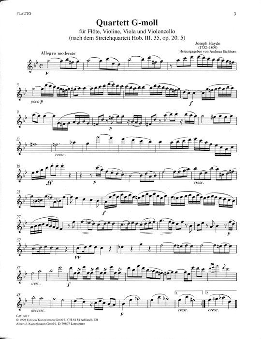Haydn, J :: Quartett G-moll [Quartet in G minor]