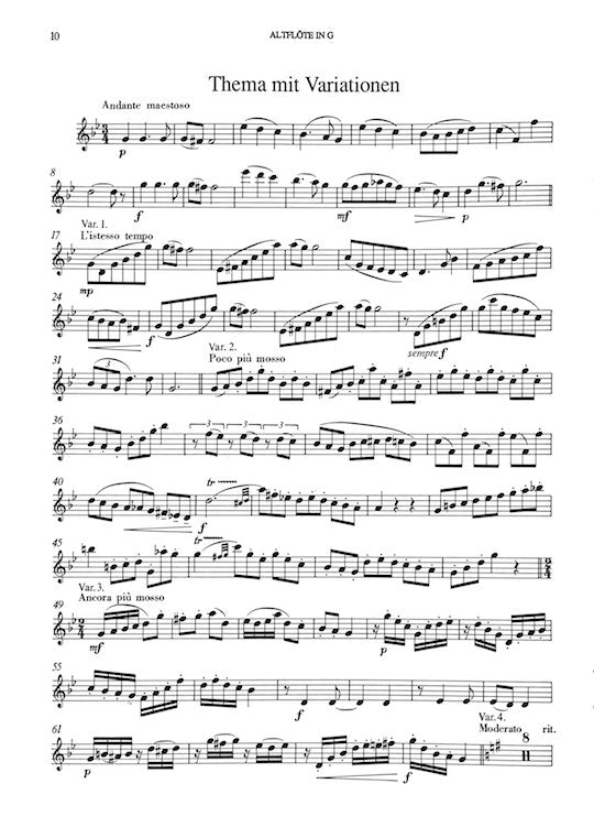 Hess, W :: Zehn Miszellen und ein Variationenwerk [Ten Miscellania and a Theme and Variations] Op. 122