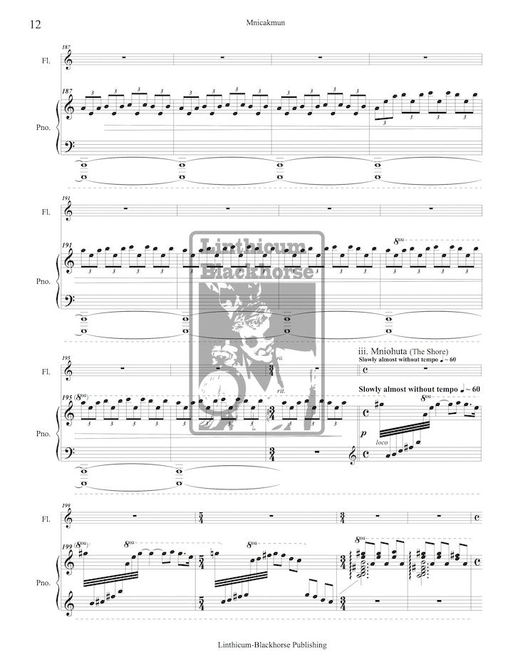 Sheet Music, Mnicakmun, Sounds of Water, Linthicum-Blackhorse, L
