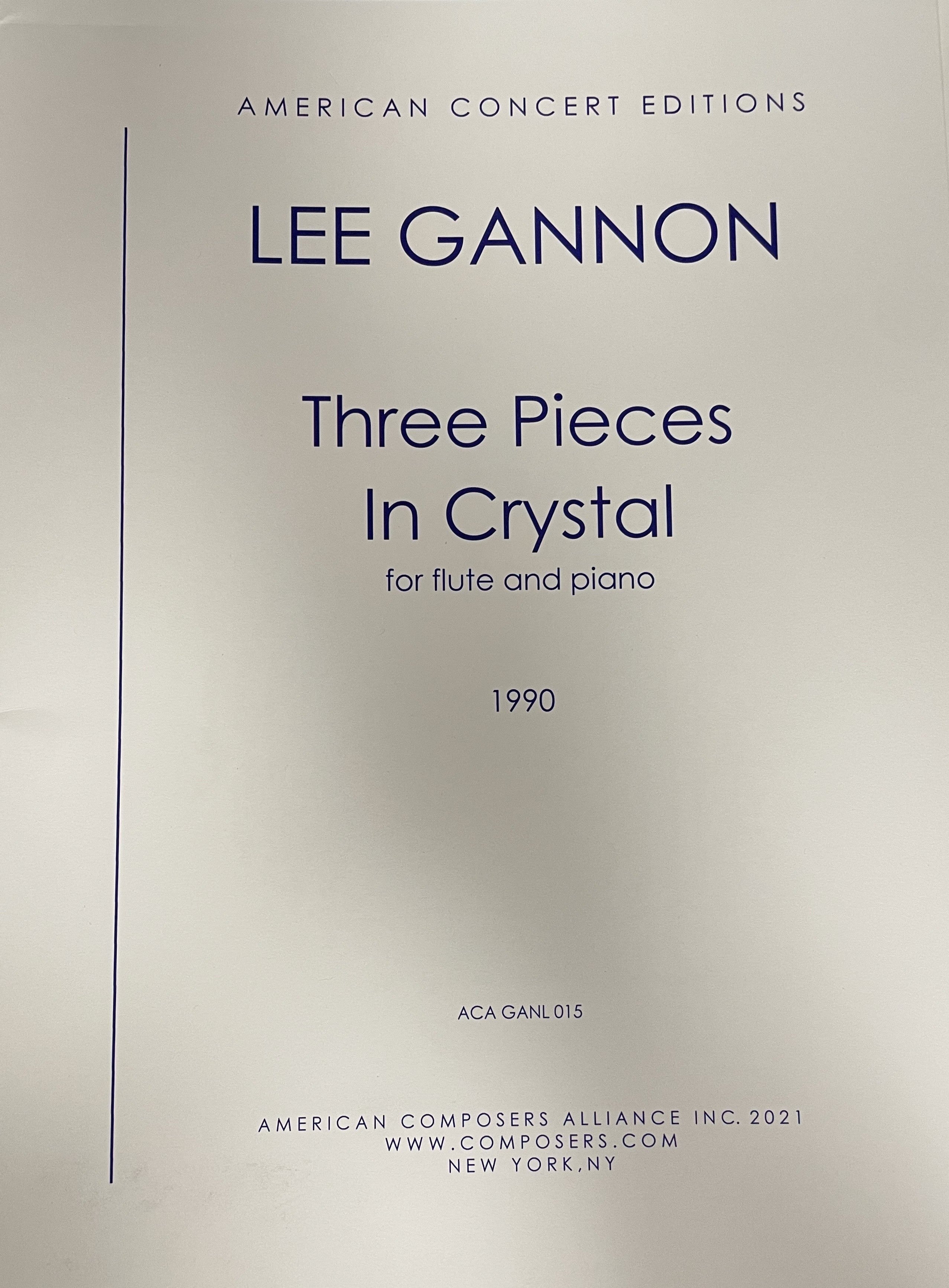 Gannon, L :: Three Pieces in Crystal