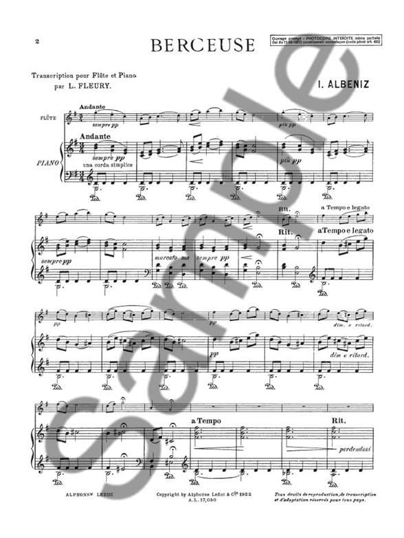 Albeniz, I :: Berceuse