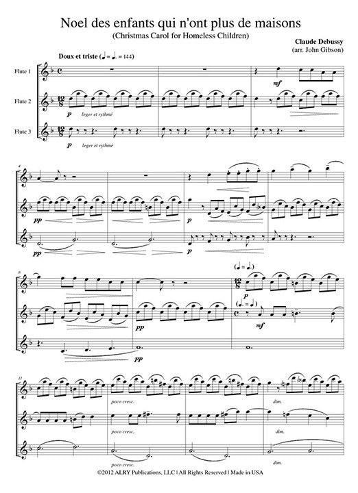 Debussy, C :: Noel des enfants qui n'ont plus de maisons [Christmas Carol for Homeless Children]