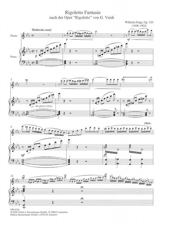 Popp, W :: Rigoletto Fantasie op. 335