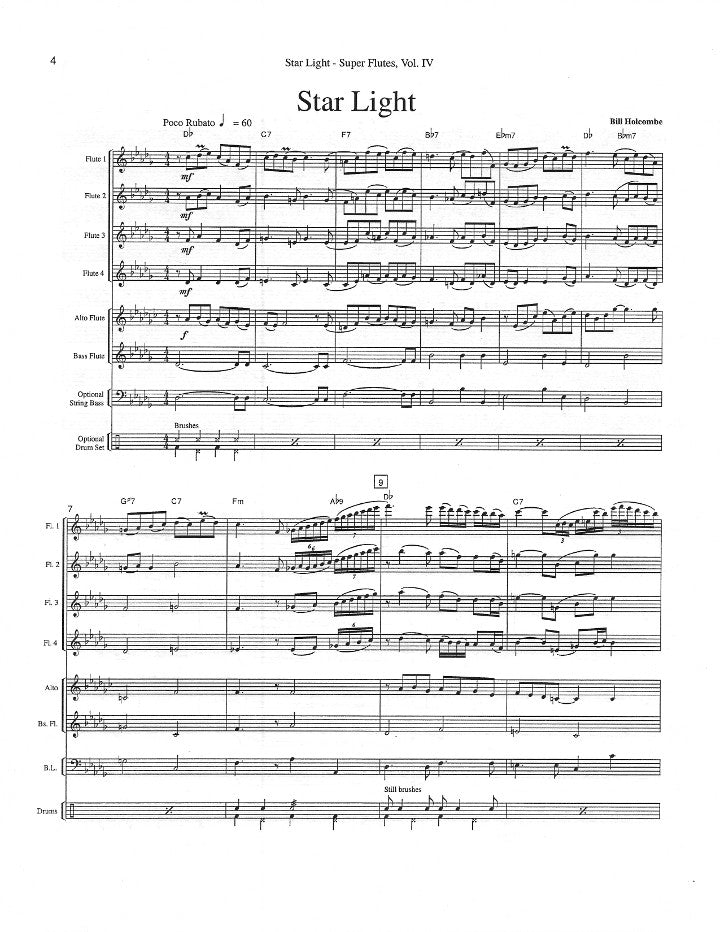 Holcombe, B :: Super Flutes Jazz Suite, Vol 4