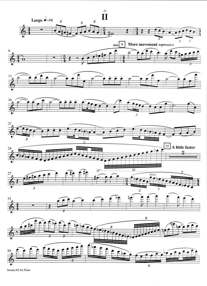 Holcombe, B :: Sonata #2 for Flute and Piano