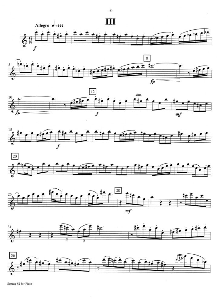 Holcombe, B :: Sonata #2 for Flute and Piano