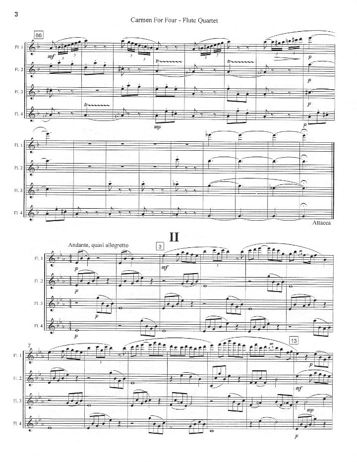 Bizet, G :: Carmen for Four