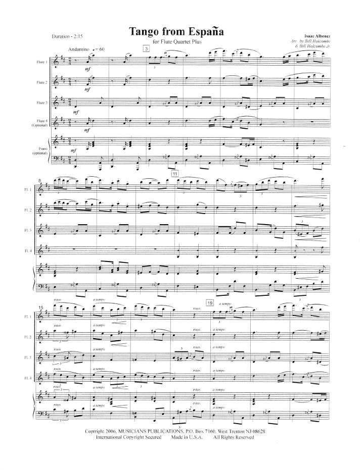 Albeniz, I :: Tango from Espana