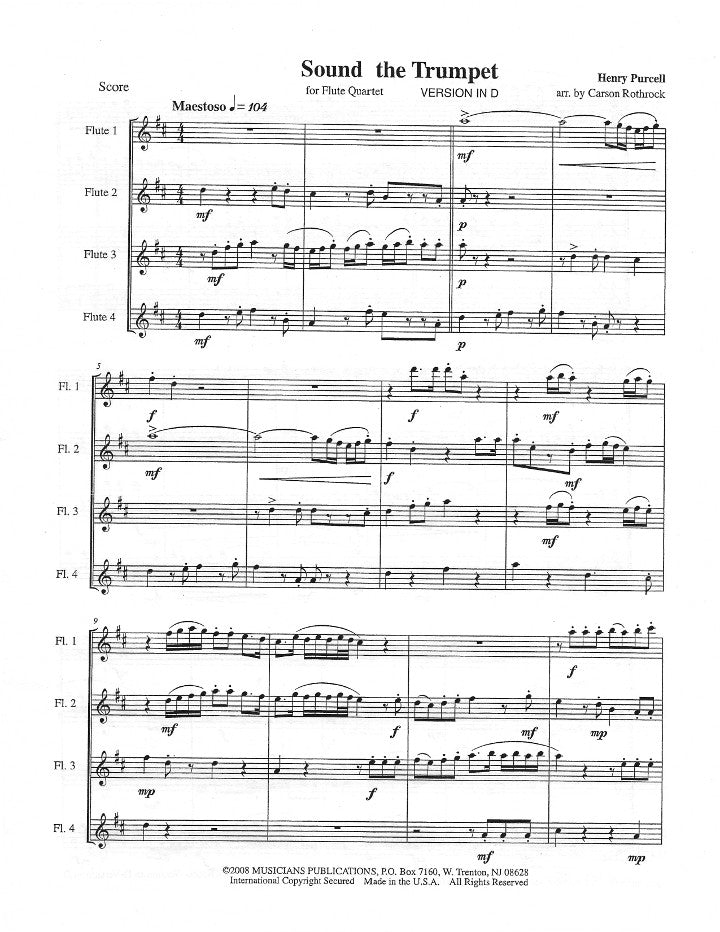 Purcell, H :: Sound the Trumpet