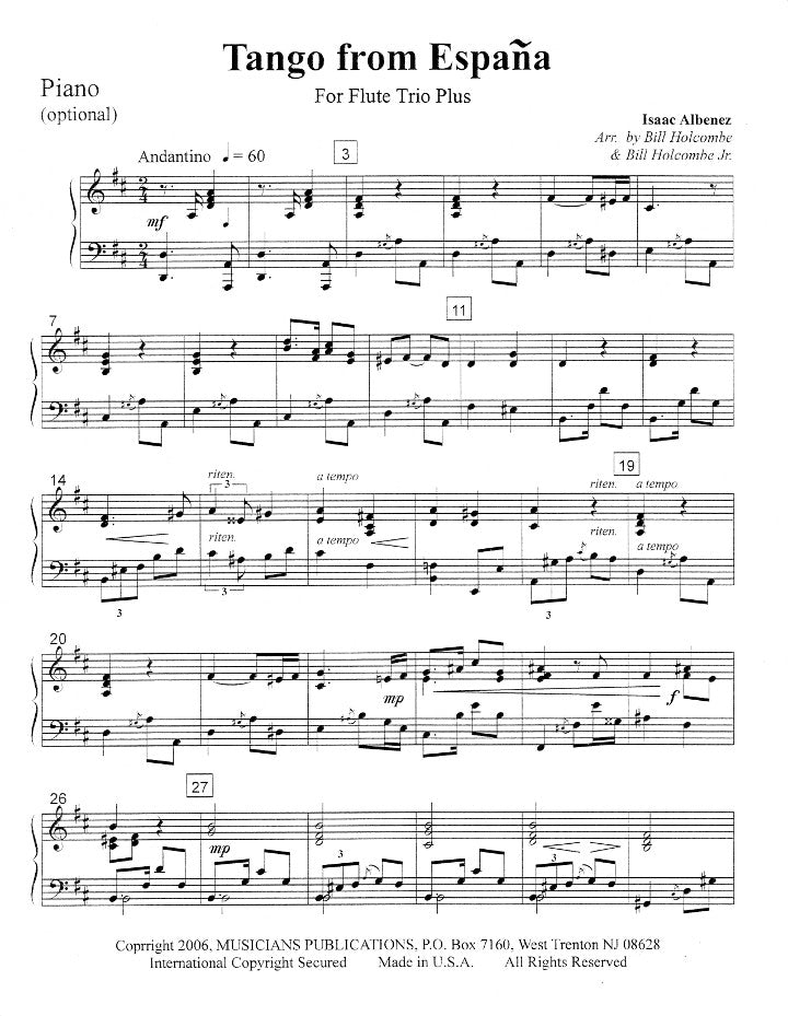 Albeniz, I :: Tango from Espana
