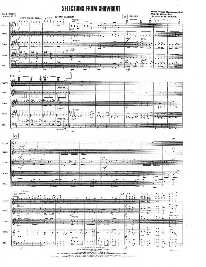 Kern, J :: Selections From Showboat
