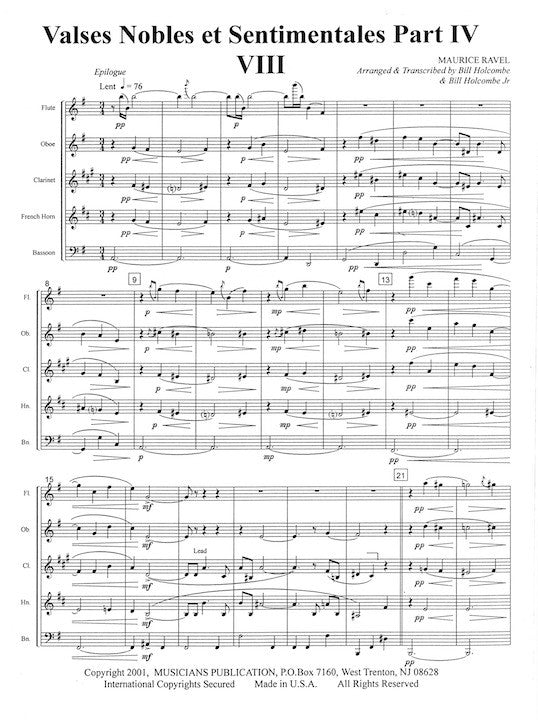 Ravel, M :: Valses Nobles et Sentimentales. Part IV