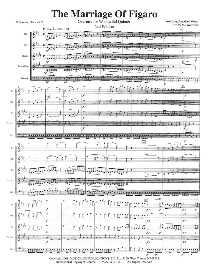 Mozart, WA :: The Marriage of Figaro, 2nd Ed. (Overture)