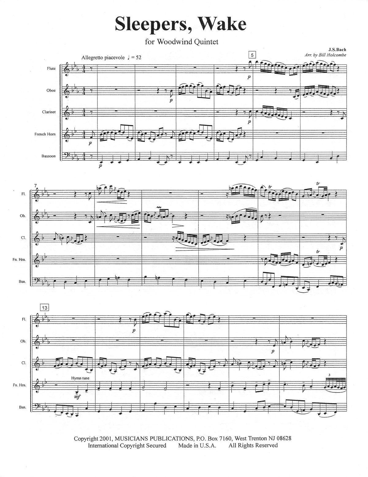 Bach, JS :: Sleepers, Wake
